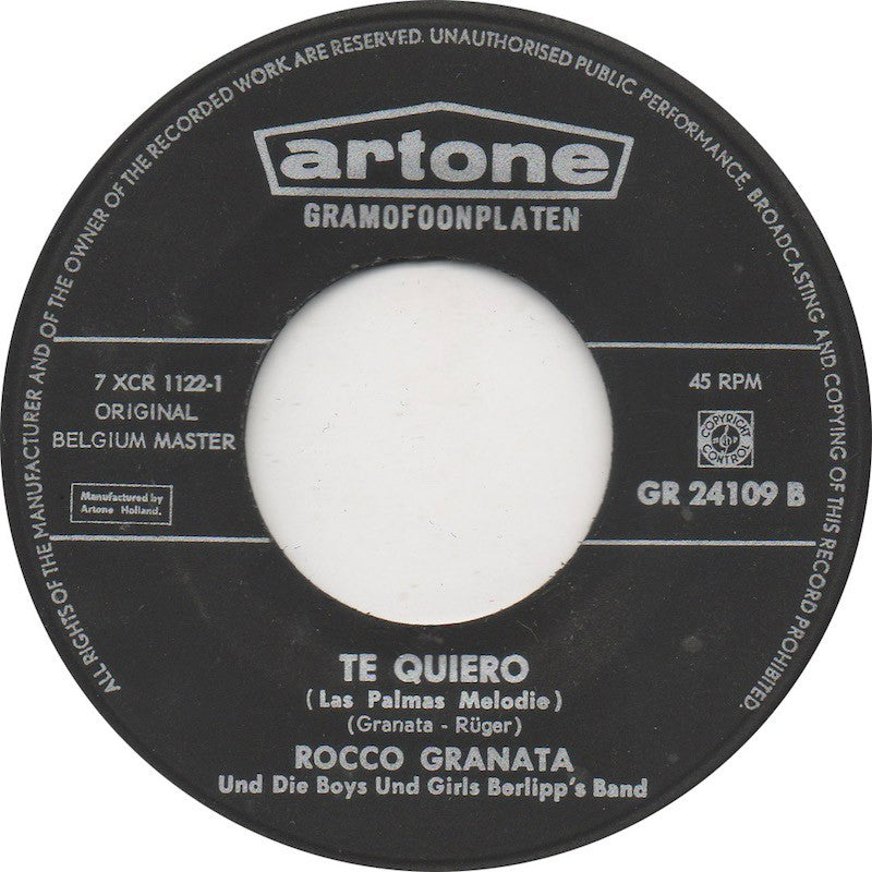 Rocco Granata - E' Primavera Vinyl Singles Vinyl Very Good (VG) <br> Hoes Generic