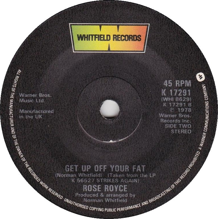 Rose Royce - I'm In Love (And I Love The Feeling) Vinyl Singles Vinyl Very Good (VG) <br> Hoes Generic