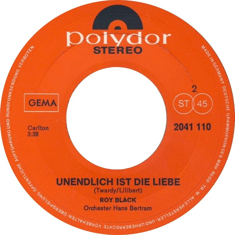 Roy Black - Fur Dich Allein Vinyl Singles Vinyl Very Good (VG) <br> Hoes Generic