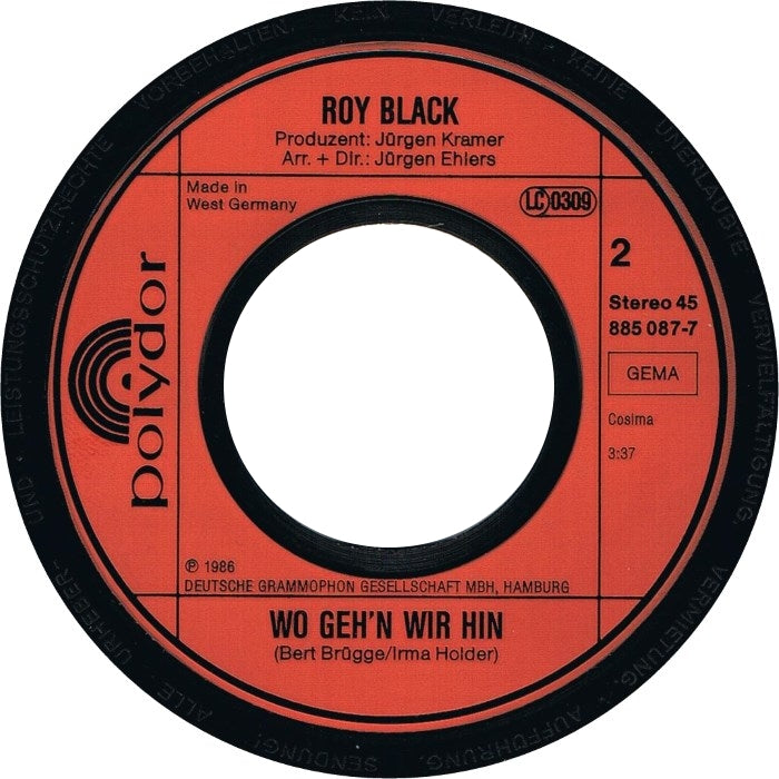 Roy Black - Wahnsinn Vinyl Singles