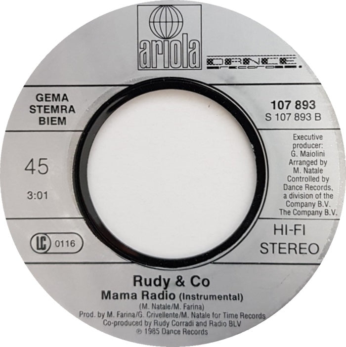 Rudy & Co. - Mama Radio Vinyl Singles