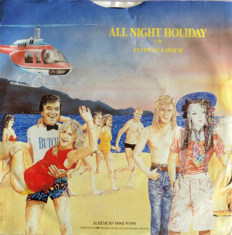 Russ Abbot - All Night Holiday Vinyl Singles Vinyl Goed / Hoes Sticker