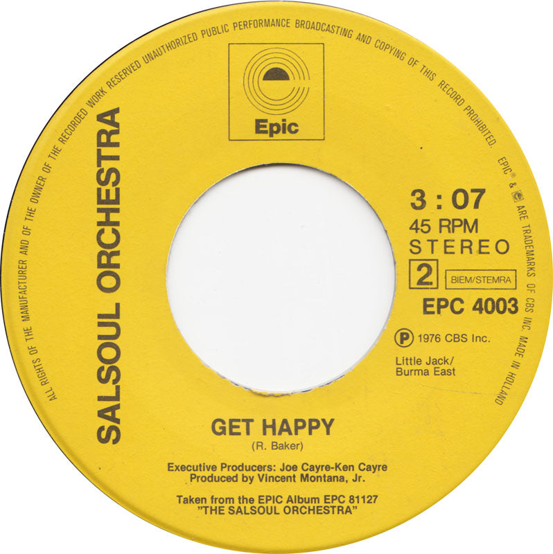 Salsoul Orchestra - Tangerine 18062 Vinyl Singles Vinyl Very Good (VG) <br> Hoes Good Plus (G+)