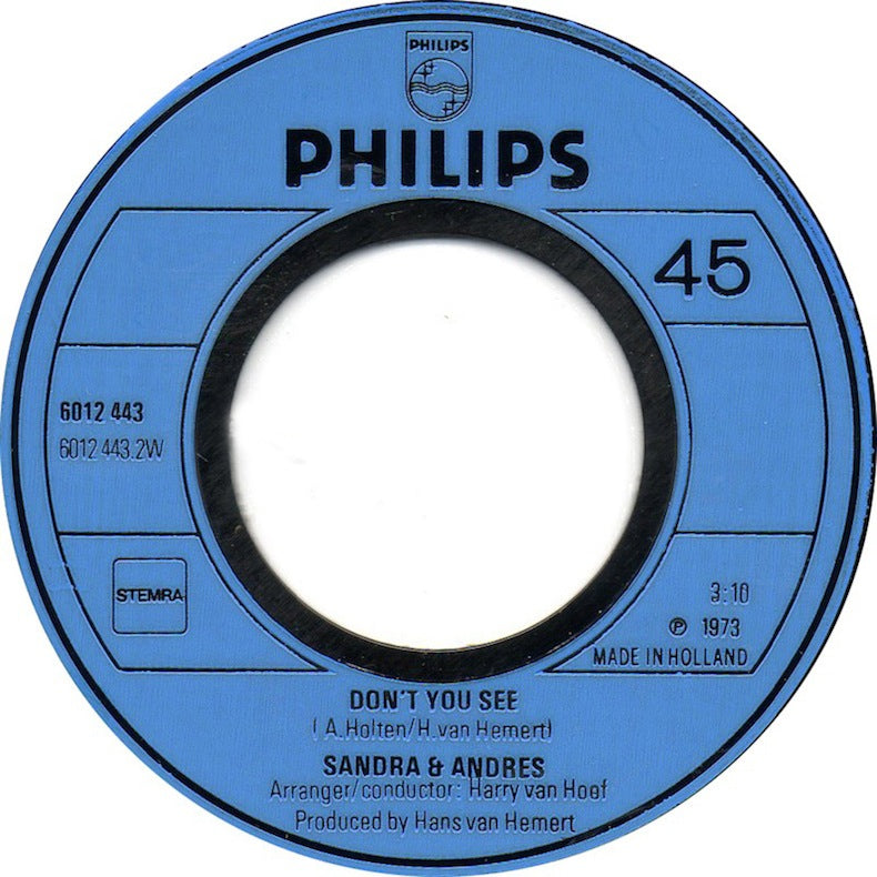 Sandra & Andres - You Believed Vinyl Singles Vinyl Very Good (VG) <br> Hoes Good Plus (G+)