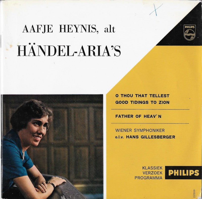 Aafje Heynis - Handel-Aria's Vinyl Singles EP Vinyl (VG) <br> Hoes (G+)
