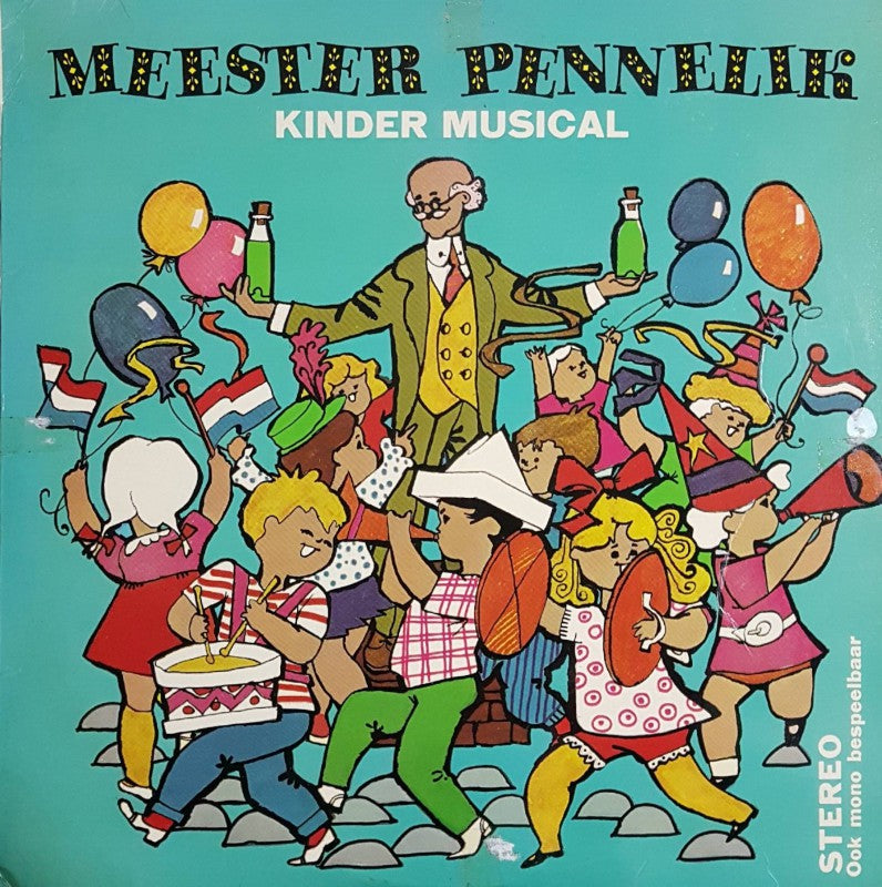 Benny Vreden - Meester Pennelik - Kinder Musical (LP) Vinyl LP Vinyl Very Good (VG) <br> Hoes Good Plus (G+)