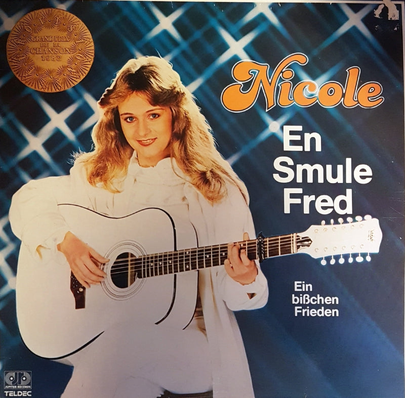 Nicole - En Smule Fred - Ein Bischen Frieden (LP) Vinyl LP Vinyl Very Good (VG) <br> Hoes Good Plus (G+)