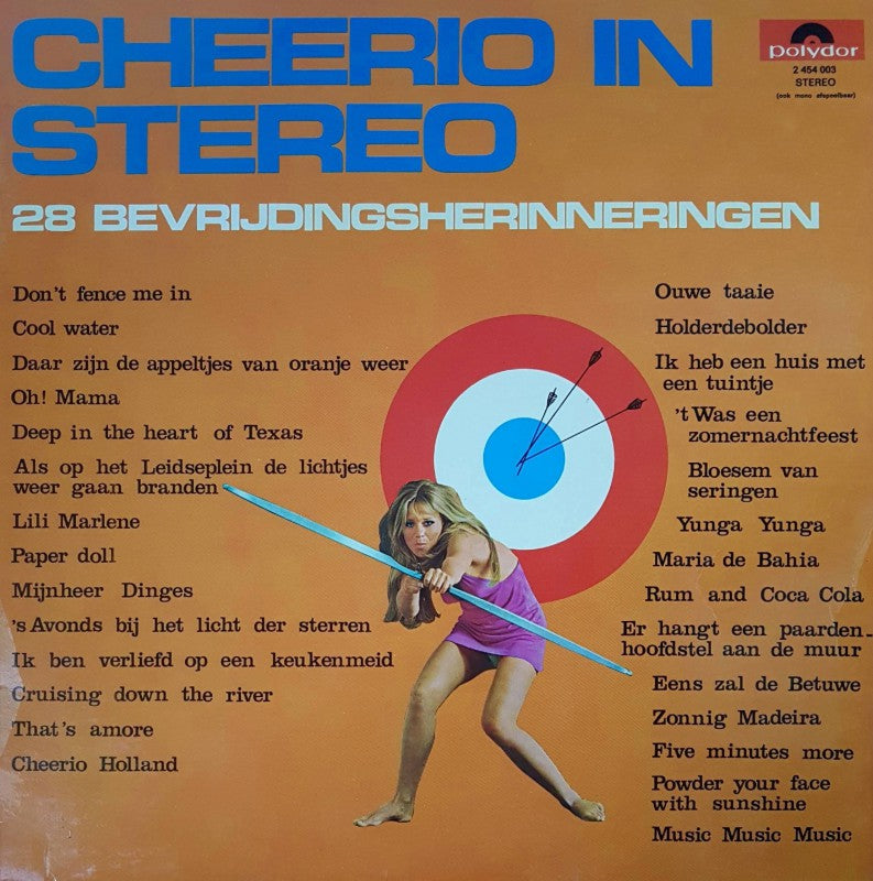 Unknown Artist - Cheerio In Stereo 28 Bevrijdingsherinneringen (LP) Vinyl LP Vinyl Very Good (VG) <br> Hoes Good Plus (G+)
