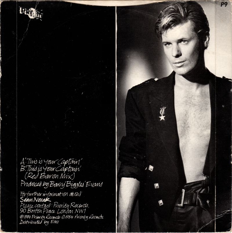 Sean Novak - This Is Your Captain Vinyl Singles Vinyl Very Good (VG) <br> Hoes Good Plus (G+)