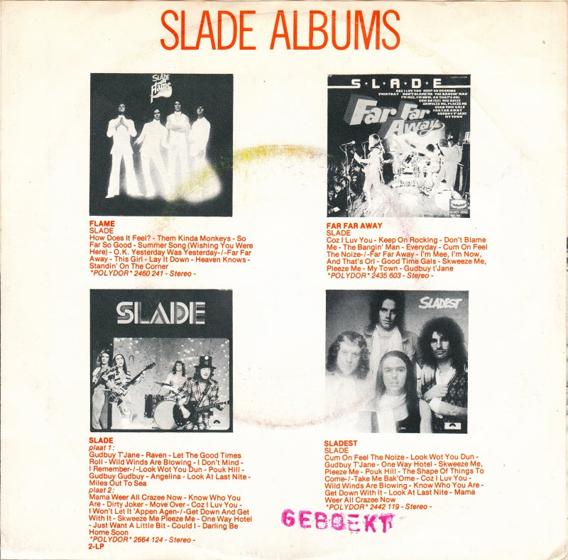Slade - In For A Penny Vinyl Singles Vinyl Very Good (VG) <br> Hoes Good Plus (G+)