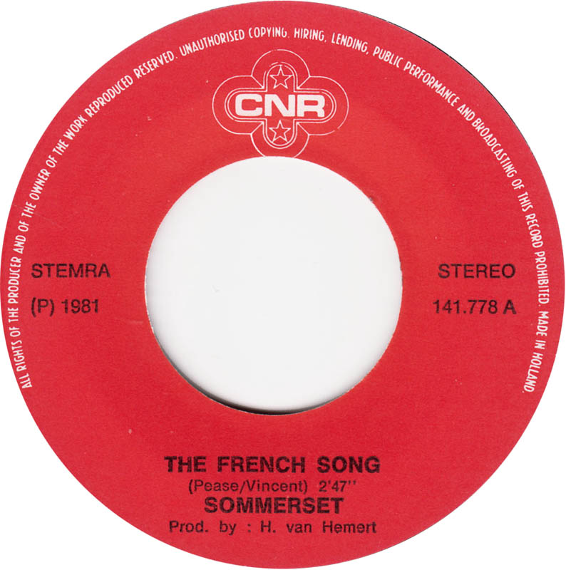 Sommerset - The French Song 29654 Vinyl Singles