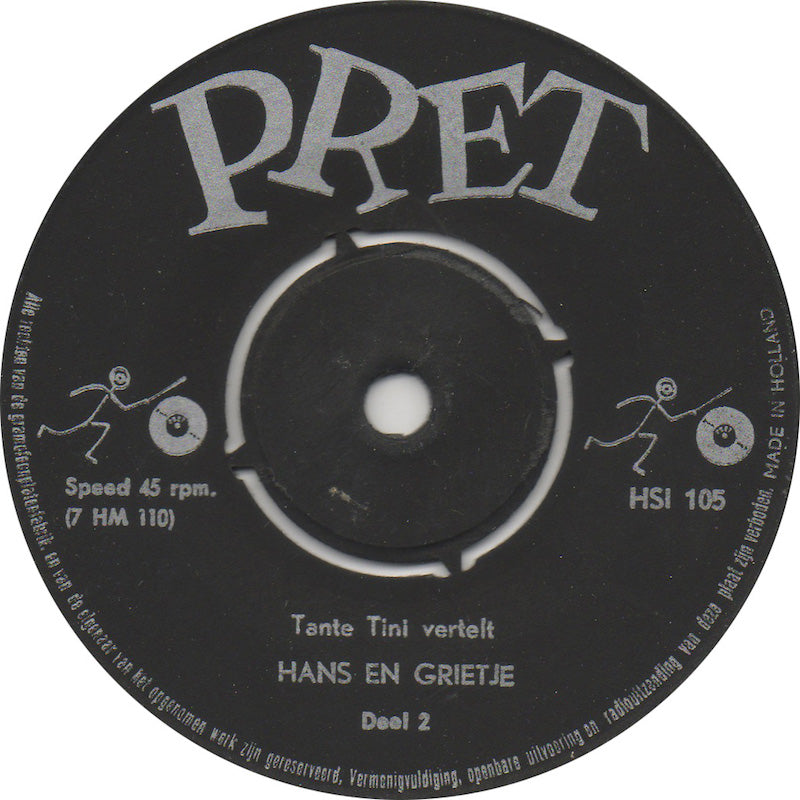 Tante Tini - Hans En Grietje Vinyl Singles Vinyl Very Good (VG) <br> Hoes Good Plus (G+)