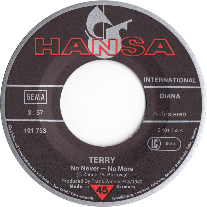 Terry - No Never - No More Vinyl Singles