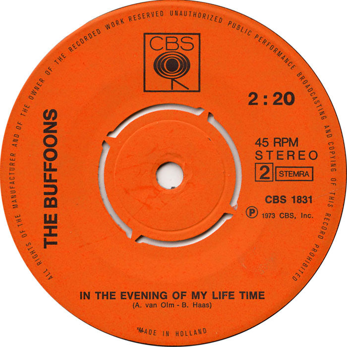 Buffoons - Let It Be Me 30098 Vinyl Singles Vinyl Very Good (VG) <br> Hoes Good Plus (G+)