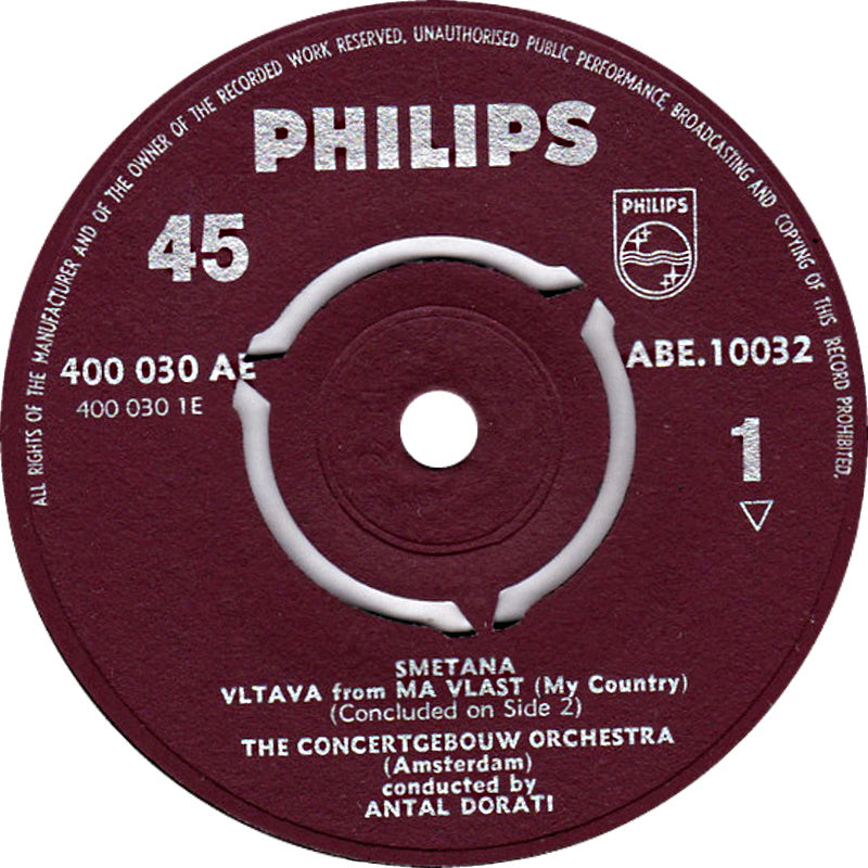Concertgebouw Orchestra, Amsterdam Conducted - Vltava From Ma Vlast Vinyl Singles
