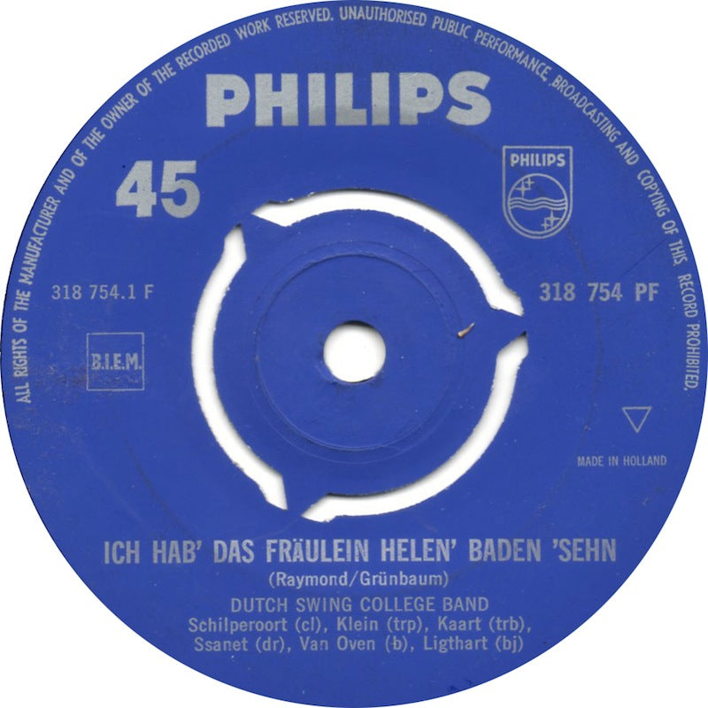 Dutch Swing College Band - Ich Hab' Das Fräulein Helen' Baden 'Sehn Vinyl Singles