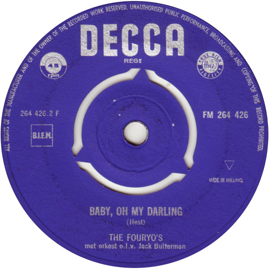 Fouryo's - Waarom Loop Je Mij Op Straat Voorbij Vinyl Singles Media VG+ \ Sleeve G+
