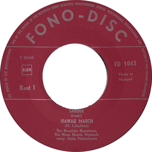 Honolulu Hawaiians - Hawaii & Krontjong No. 1