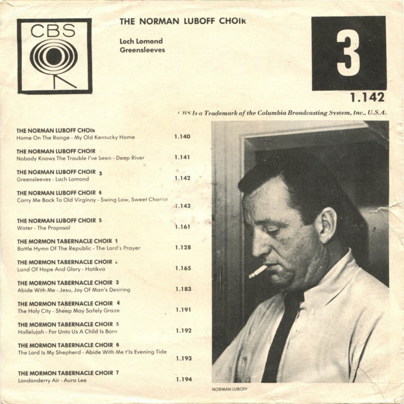 Norman Luboff Choir - Greensleeves Vinyl Singles Vinyl Very Good (VG) <br> Hoes Good Plus (G+)