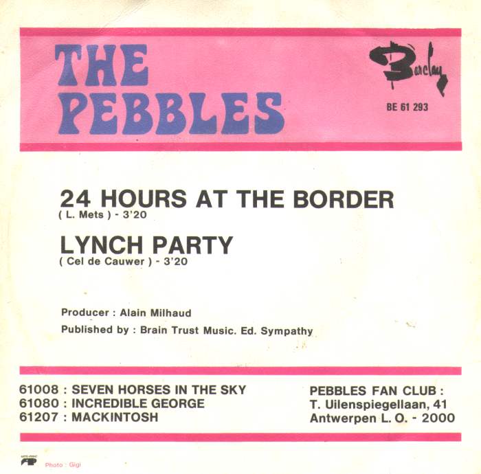 Pebbles - ** Hours At The Border Vinyl Singles Vinyl Very Good (VG) <br> Hoes Good Plus (G+)
