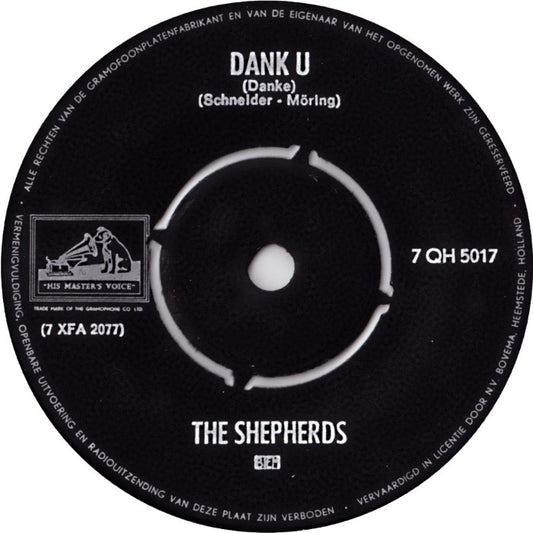 Shepherds - Dank U 18237 Vinyl Singles Vinyl Zeer Goed / Hoesje Goed "VINYLSINGLES.NL"
