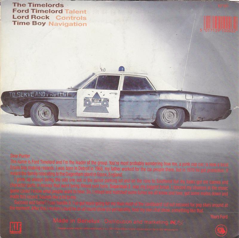 Timelords - Doctorin' The Tardis Vinyl Singles Vinyl Very Good (VG) <br> Hoes Good Plus (G+)