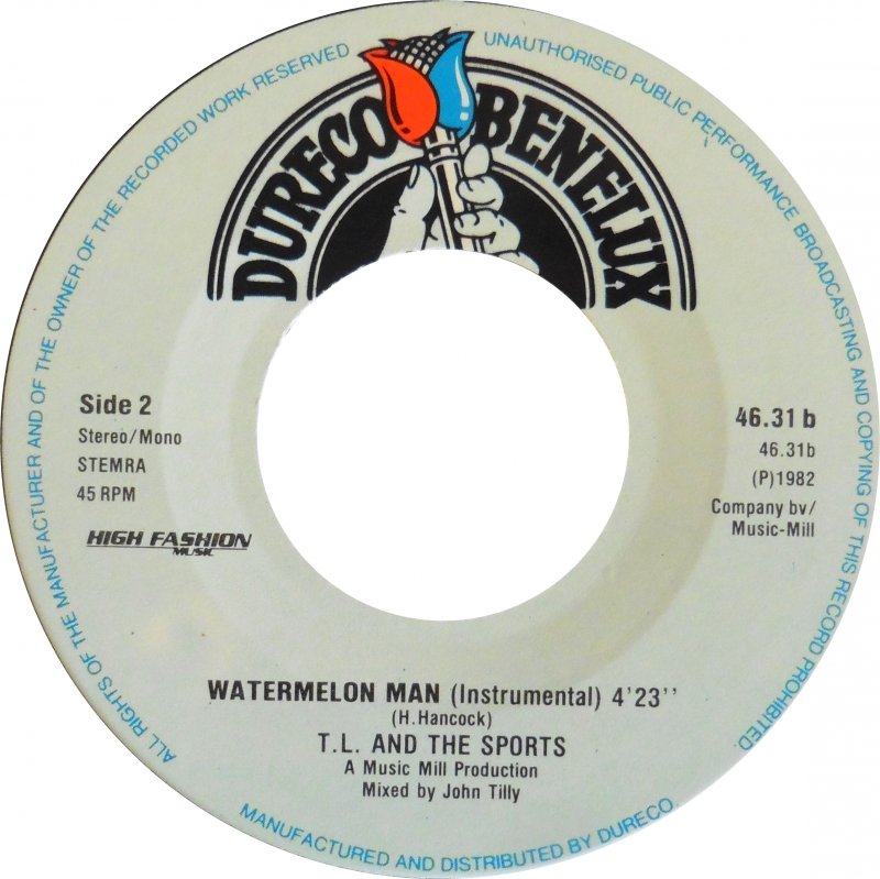 T.L. And The Sports - Watermelon Man Vinyl Singles Vinyl Very Good (VG) <br> Hoes Good Plus (G+)