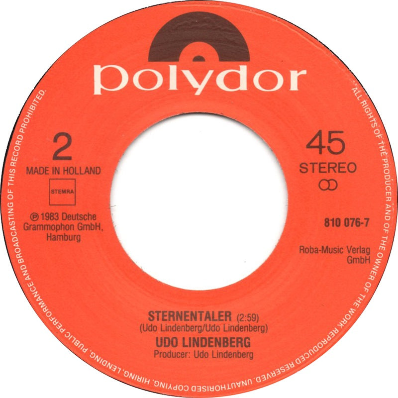 Udo Lindenberg - Sonderzug Nach Pankow Vinyl Singles