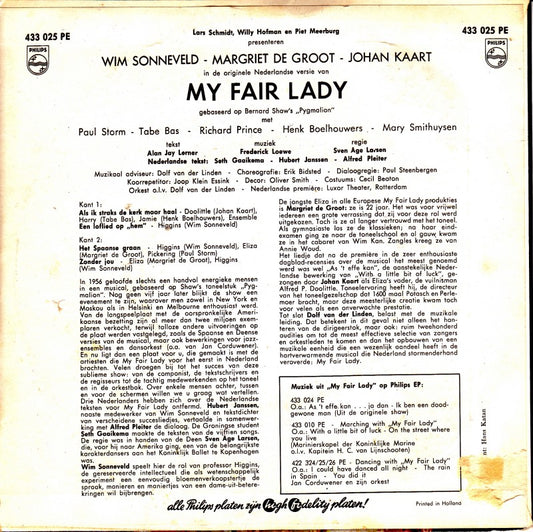 Wim Sonneveld, Margriet De Groot & Johan Kaart - My Fair Lady 2 Vinyl Singles Vinyl Zeer Goed / Hoesje Goed "VINYLSINGLES.NL"
