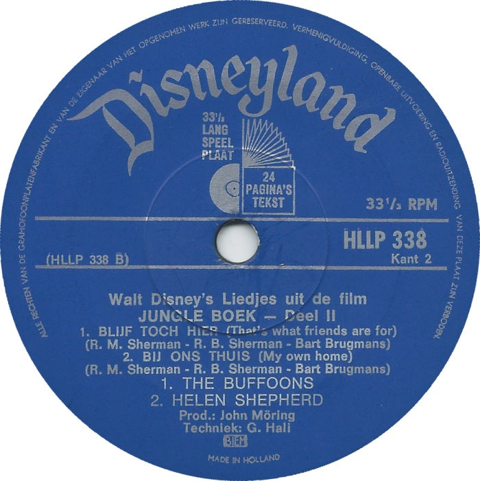 Piet Ekel - Walt Disney's Verhaal Van Het Jungle Boek 2 Vinyl Singles