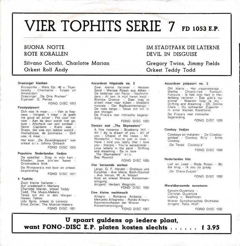 Various Artists - 4 Tophits Serie 7 Vinyl Singles EP