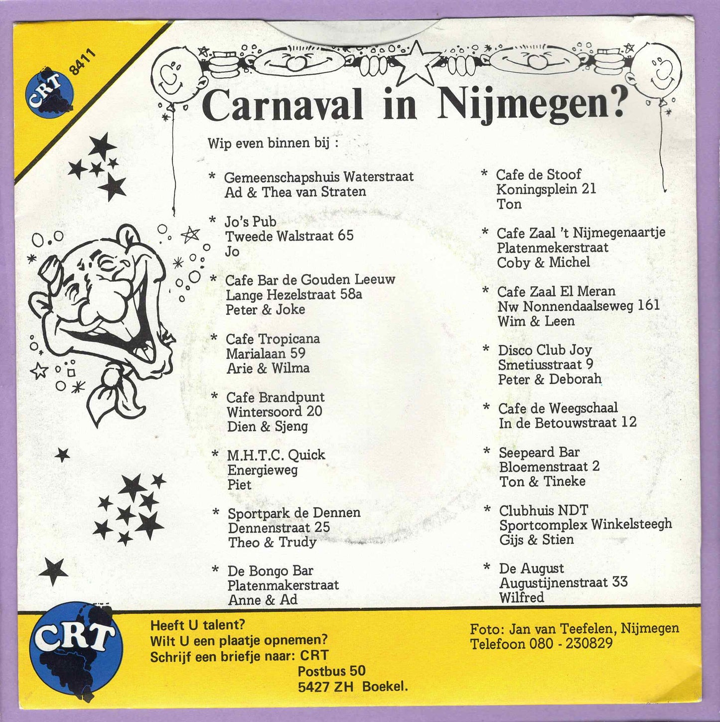 Max Rozenwater en de Bierbuiken - Ho La Di Jee Vinyl Singles Vinyl Very Good (VG) <br> Hoes Good Plus (G+)