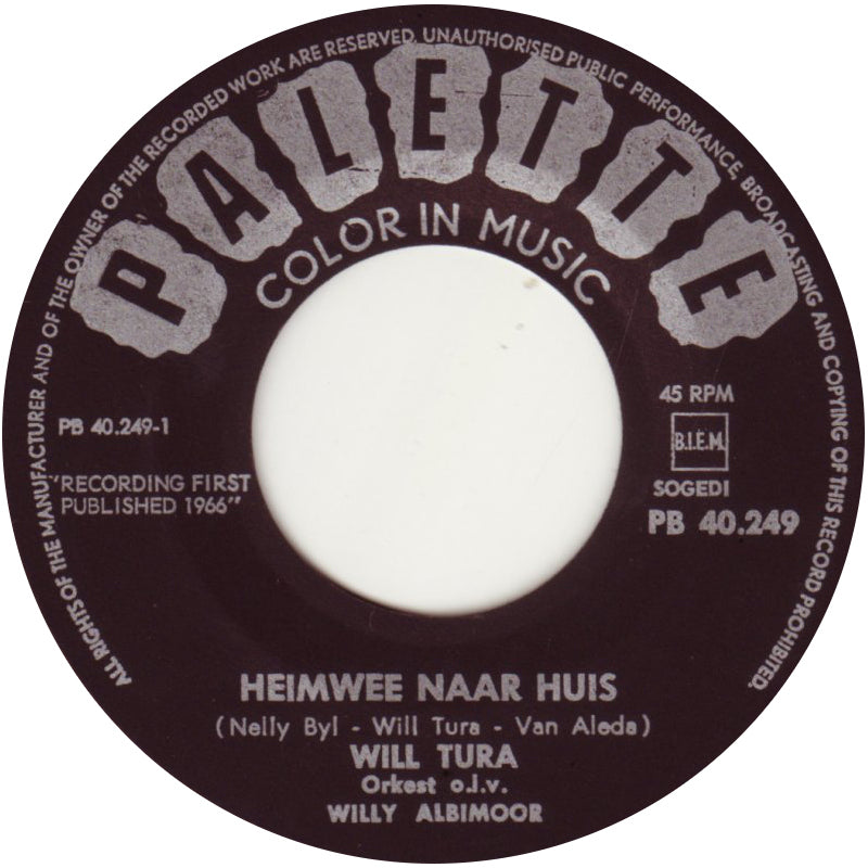Will Tura - Heimwee Naar Huis 43117 Vinyl Singles