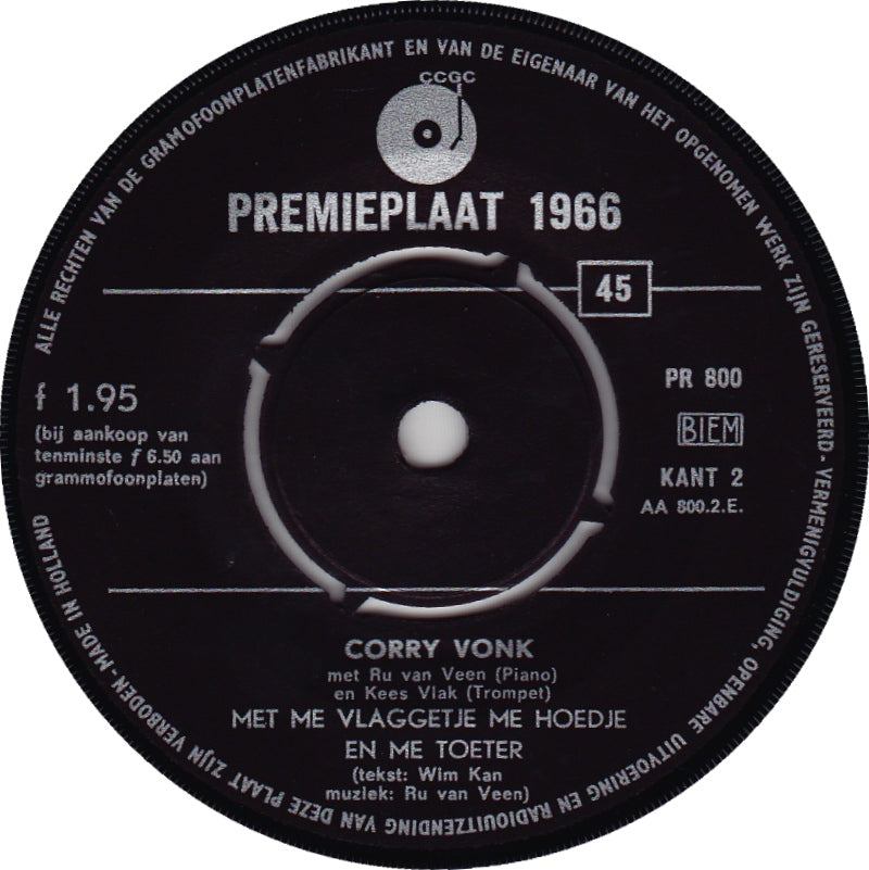 Wim Kan - 'K Stond D'r Bij En Ik Keek D'r Naar 43088 Vinyl Singles Vinyl Very Good (VG) <br> Hoes Good Plus (G+)