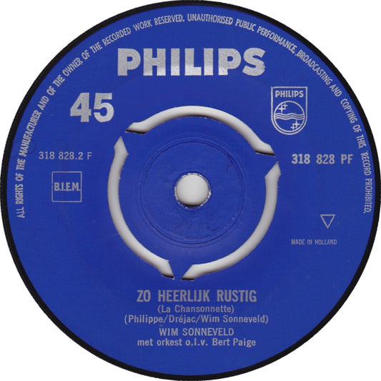 Wim Sonneveld - Een Zwoele Nacht In Krimpen Aan De IJssel 14798 Vinyl Singles Vinyl Zeer Goed / Hoesje Generic "VINYLSINGLES.NL"