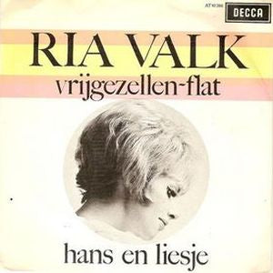 Ria Valk - Vrijgezellen-Flat (B) 00628 Vinyl Singles Hoes: Redelijk