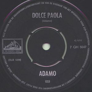 Adamo - Dolce Paola Vinyl Singles Vinyl Very Good (VG) <br> Hoes Good Plus (G+)