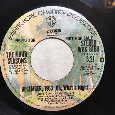 Four Seasons - December, 1963 (Oh, What A Night) Vinyl Singles Vinyl Zeer Goed / Hoesje Goed "VINYLSINGLES.NL"