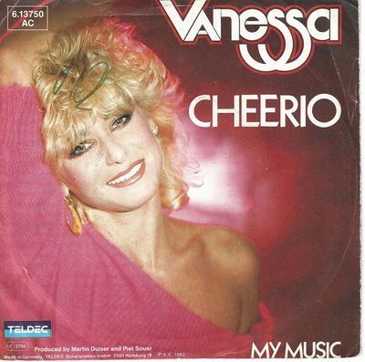 Vanessa - Cheerio Vinyl Zeer Goed / Hoesje Goed "VINYLSINGLES.NL"