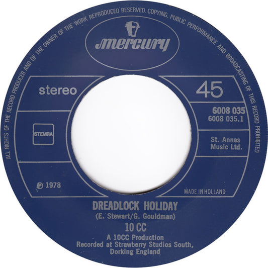 10cc - Dreadlock Holiday 21826 Vinyl Singles Hoes: Generic