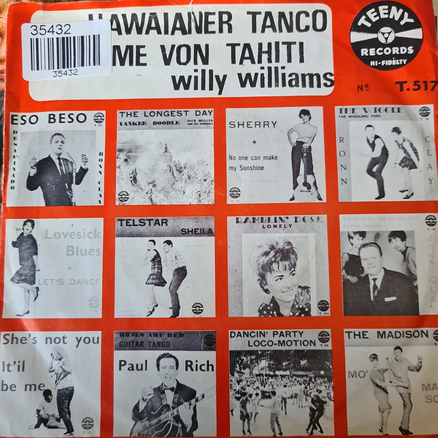 Willy Williams - Hawaianer Tango 35432 Vinyl Singles Goede Staat