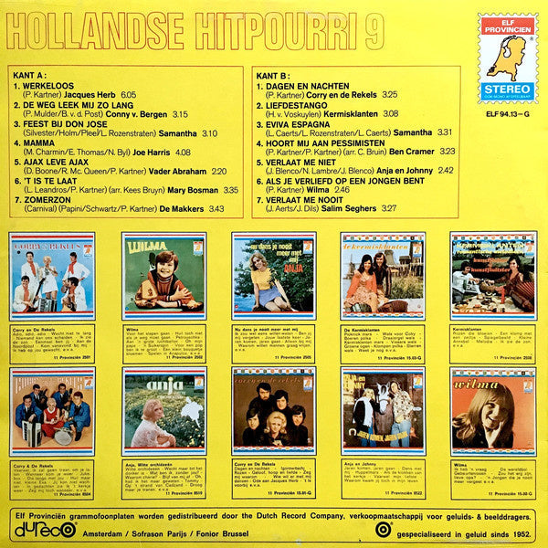 Various - Hollandse Hitpourri 9 (LP) 40758 Vinyl LP Goede Staat