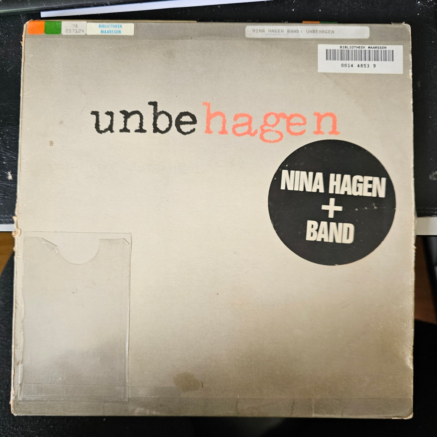 Nina Hagen Band - Unbehagen (LP) (B-Keus) Vinyl LP Vinyl Goed / Hoes Zie Foto