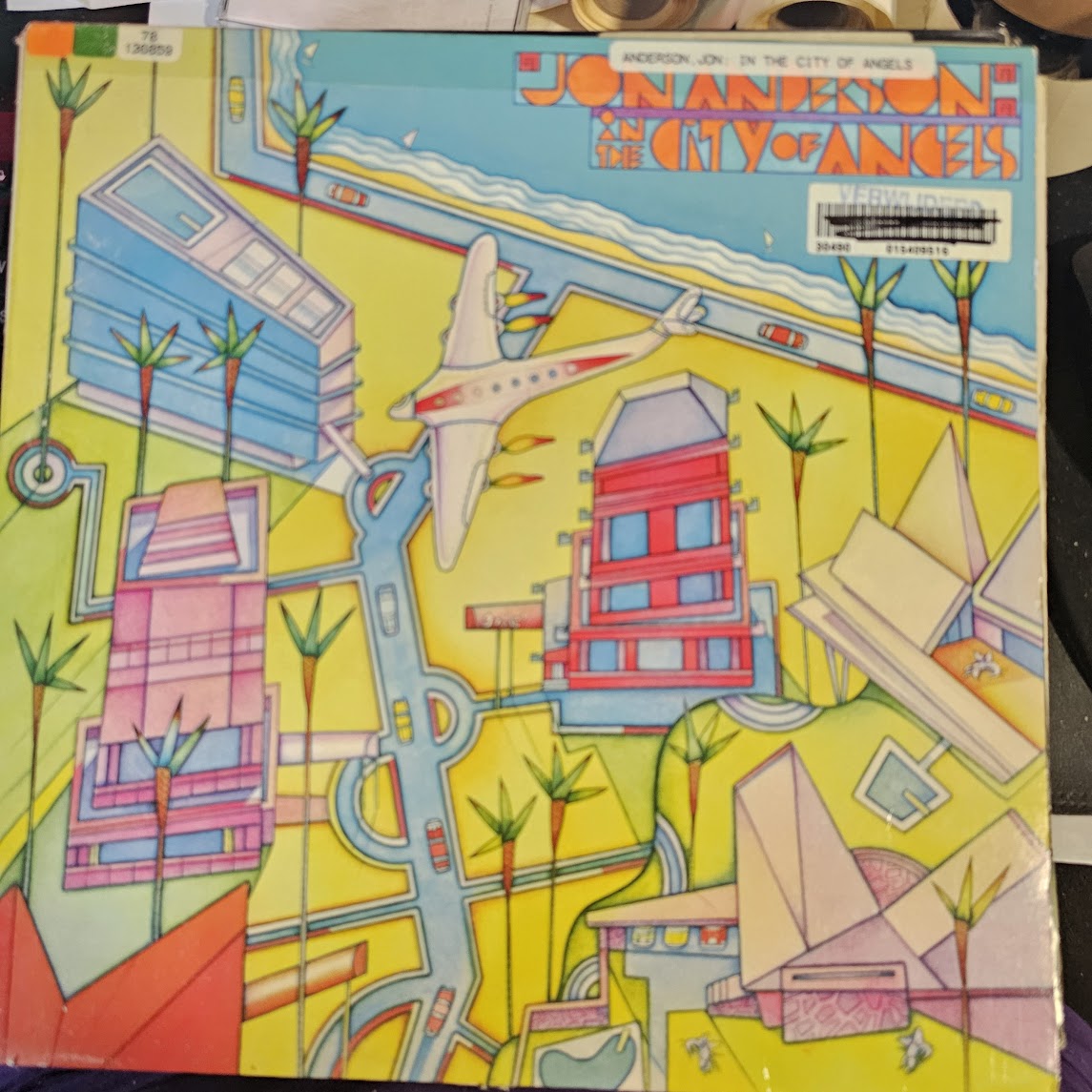 Jon Anderson - In The City Of Angels (LP) (B-Keus) Vinyl LP Vinyl Goed / Hoes Zie Foto