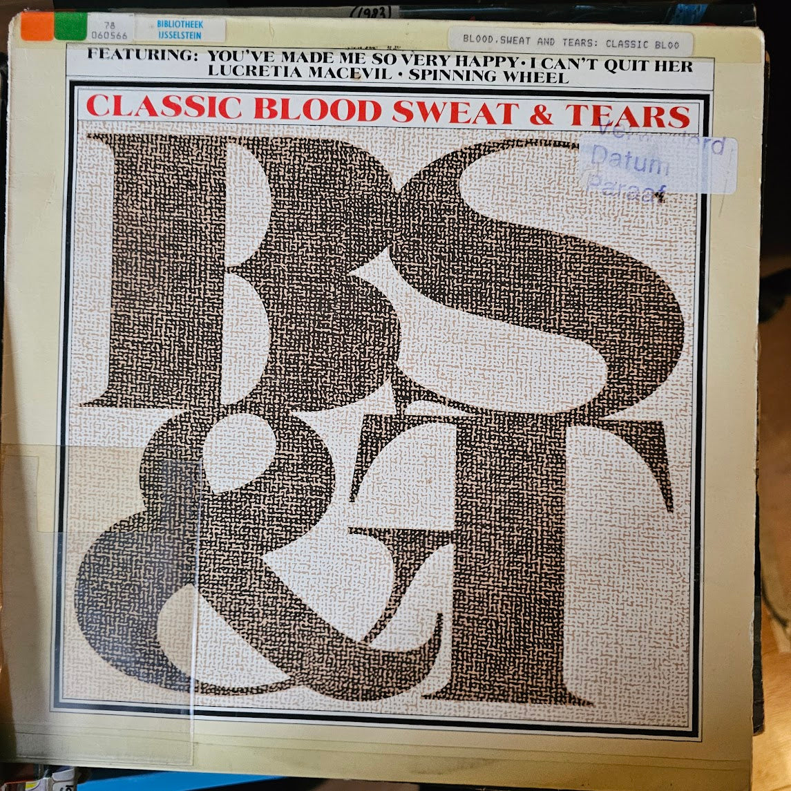 Blood, Sweat And Tears - Classic B, S & T (LP) (B-Keus) Vinyl LP Vinyl Goed / Hoes Zie Foto