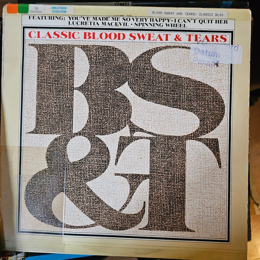 Blood, Sweat And Tears - Classic B, S & T (LP) (B-Keus) Vinyl LP Vinyl Goed / Hoes Zie Foto