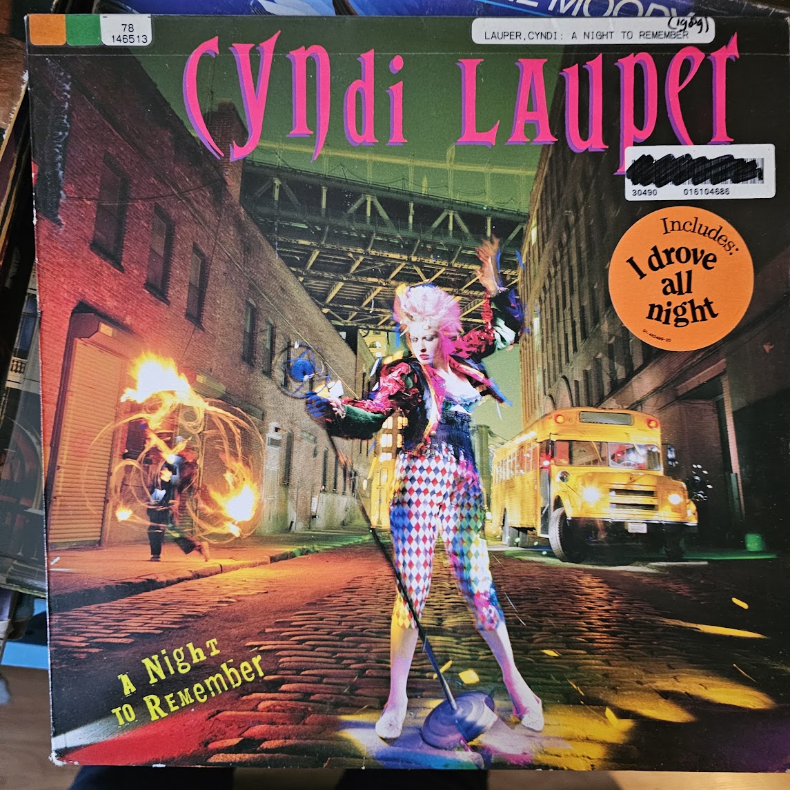 Cyndi Lauper - A Night To Remember (LP) (B-Keus) Vinyl LP Vinyl Goed / Hoes Zie Foto
