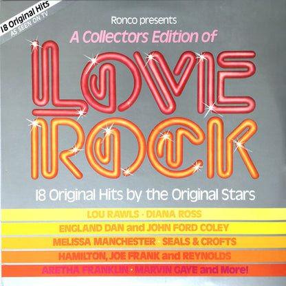 Various - Ronco Presents Love Rock (LP) Vinyl LP Vinyl Very Good (VG) <br> Hoes Good Plus (G+)