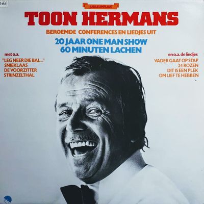 Toon Hermans - Beroemde Conferences En Liedjes Uit 20 Jaar One Man Show 60 Minuten Lachen (LP)