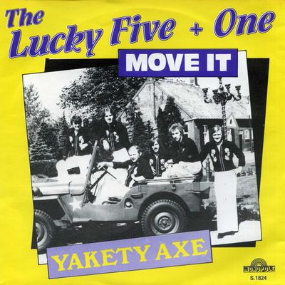 Lucky Five + One - Move It Vinyl Singles Vinyl Zeer Goed / Hoesje Goed "VINYLSINGLES.NL"